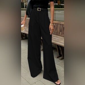 Commense Classic Black Wide-Leg Trousers - NWT ✨